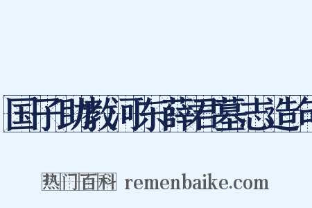 国子助教河东薛君墓志造句是什么意思的图片